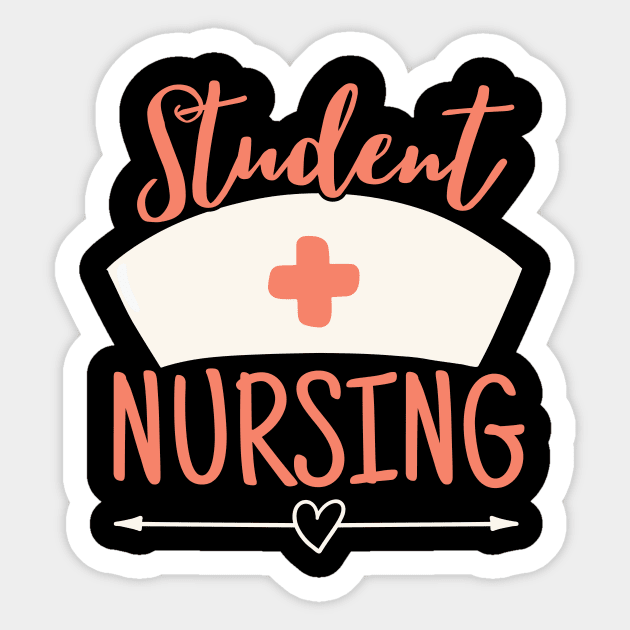 Pastel Nurse Students Nursing Orange Sticker by LenaArt